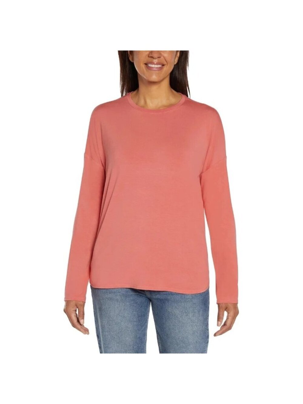 NWT Gap Women's XXL Long Sleeve Top Coral Pink